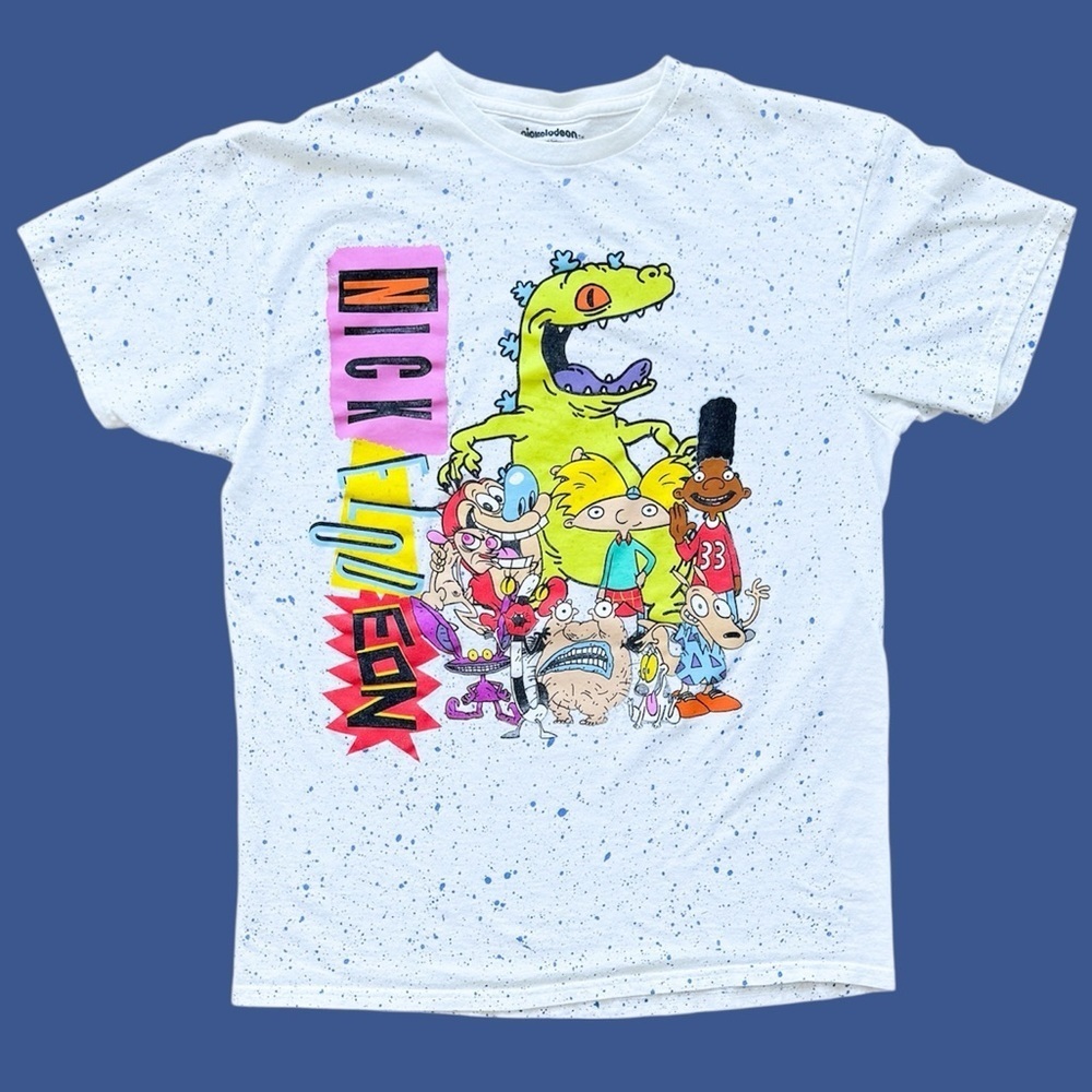 Nickelodeon Cartoon Characters Reptar Rugrats Ren Stimpy 2018 T-Shirt Men’s (M)